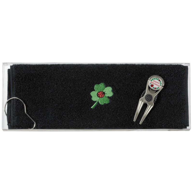 Toalla de Caddy bordada Trebol