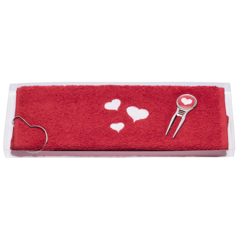 Toalla de Caddy bordada Corazon