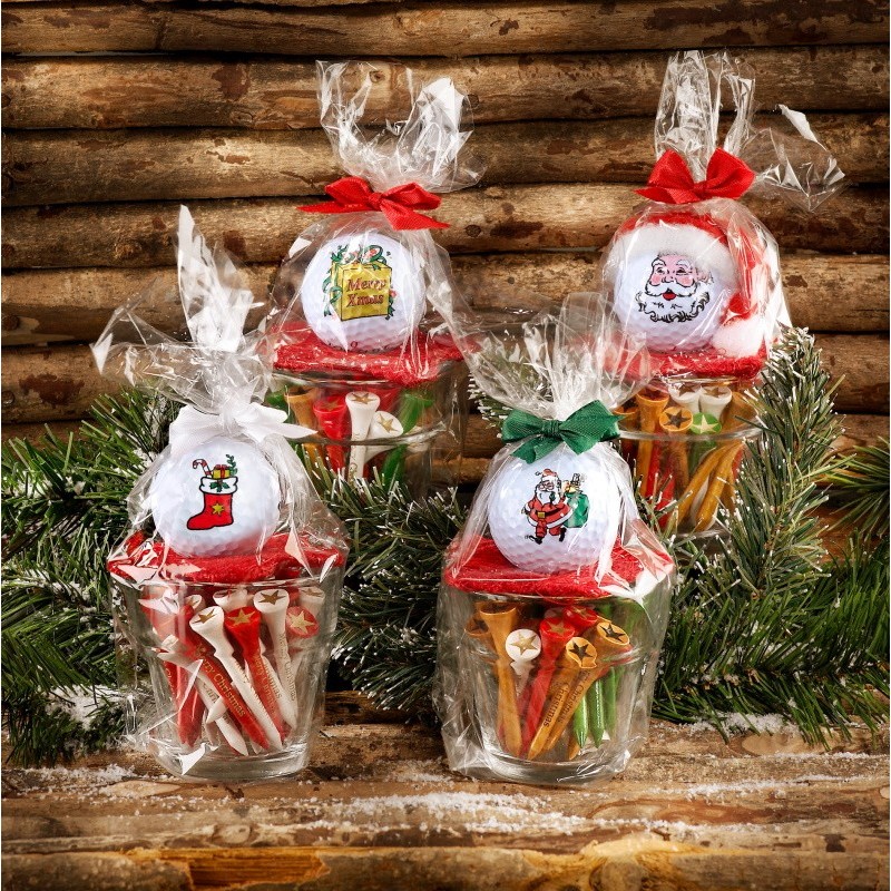 VASOS DE NAVIDAD con bolas y tees