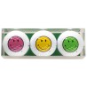 Pack de tres bolas de golf - motivo Smiley